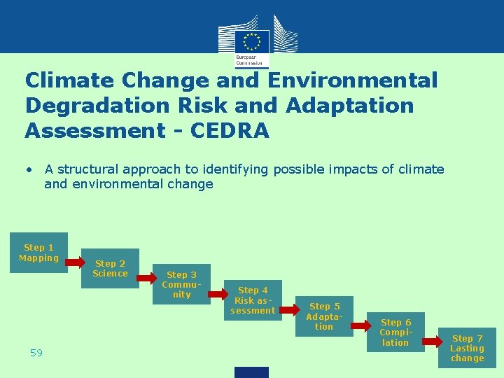 Climate Change and Environmental Degradation Risk and Adaptation Assessment - CEDRA • A structural