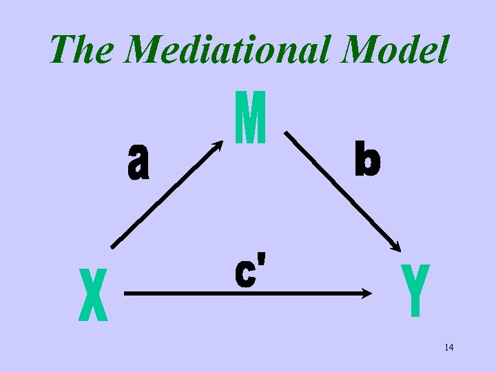 The Mediational Model 14 