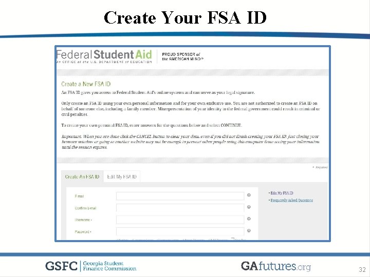 Create Your FSA ID 32 