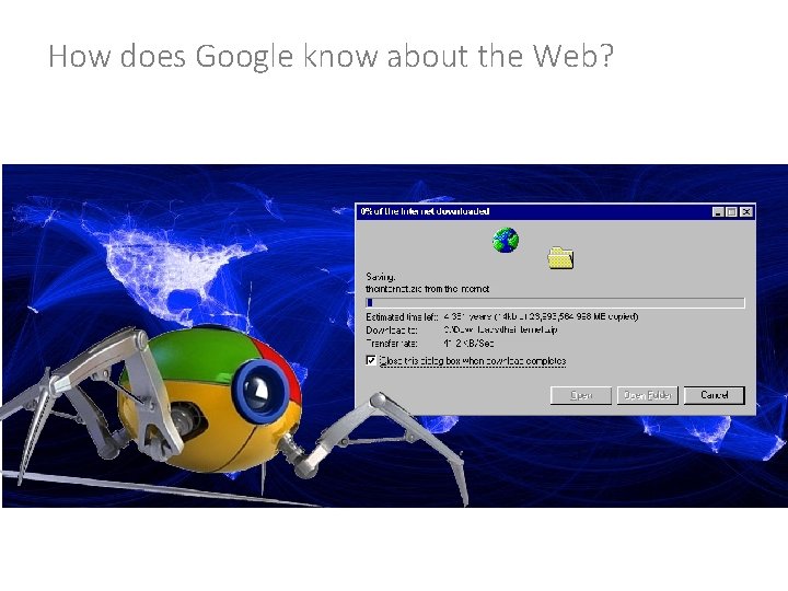 How does Google know about the Web? 