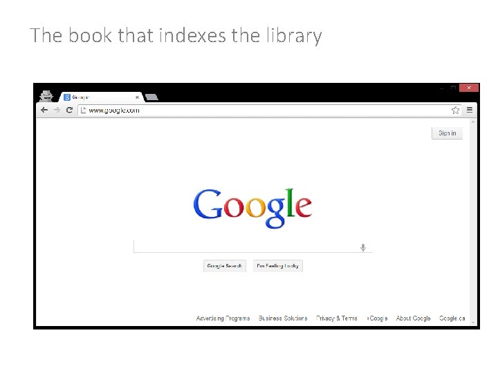 The book that indexes the library 