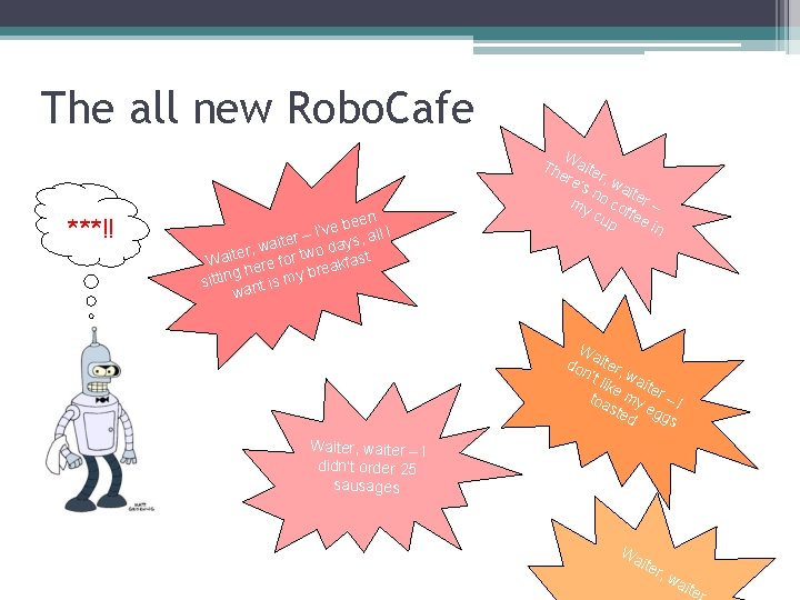 The all new Robo. Cafe Wa ere iter, ’s n wai t my o