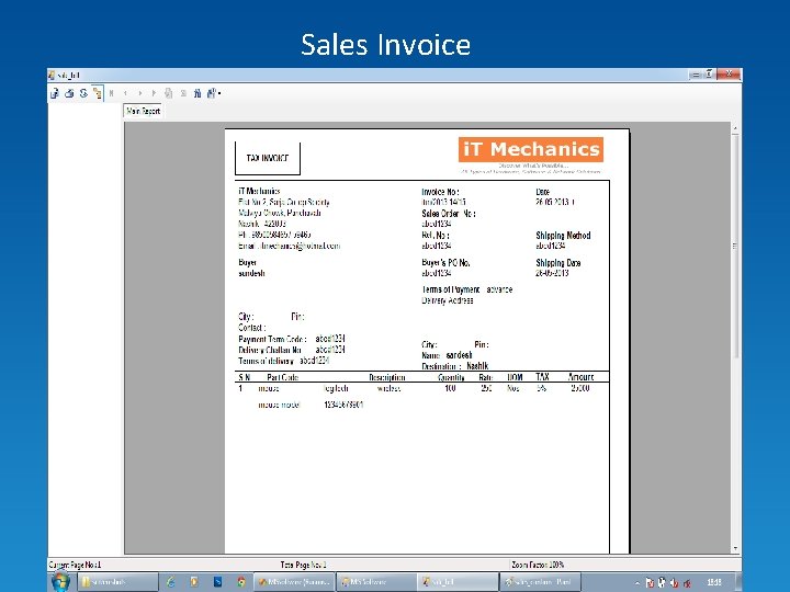 Sales Invoice 