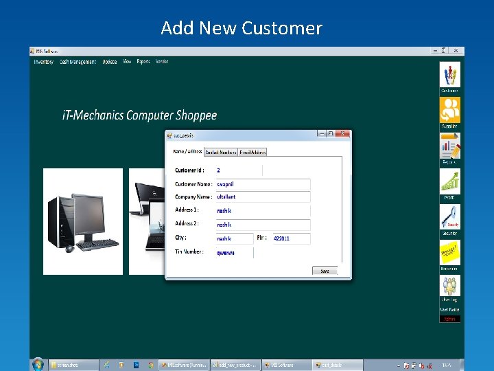 Add New Customer 