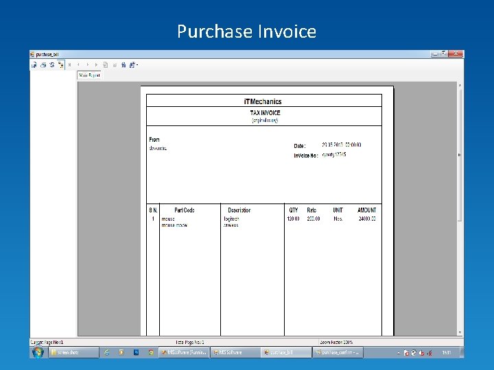Purchase Invoice 