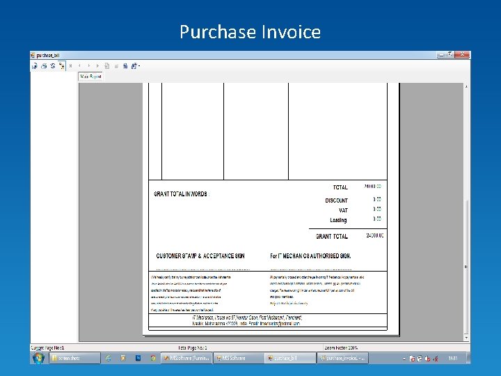 Purchase Invoice 