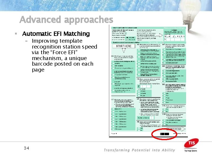 Advanced approaches § Automatic EFI Matching – Improving template recognition station speed via the