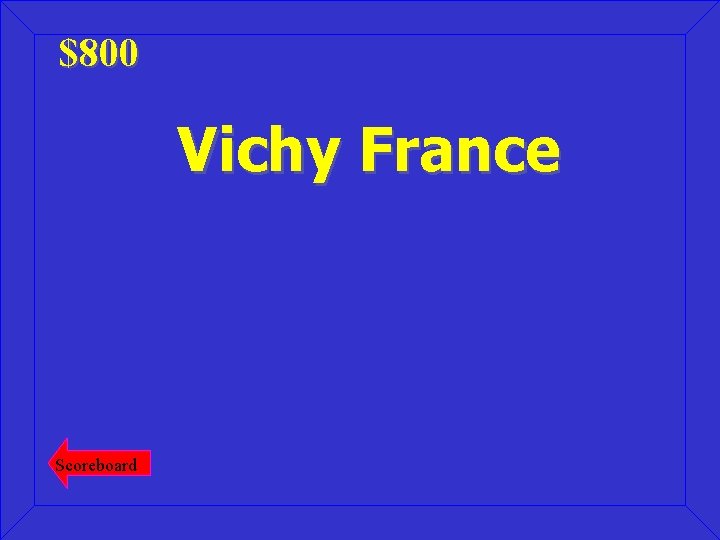 $800 Vichy France Scoreboard 