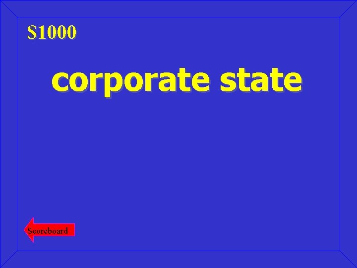 $1000 corporate state Scoreboard 