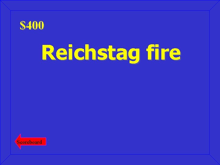 $400 Reichstag fire Scoreboard 