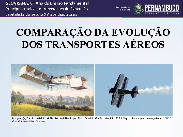 GEOGRAFIA, 8º Ano do Ensino Fundamental Principais meios de transportes da Expansão capitalista do