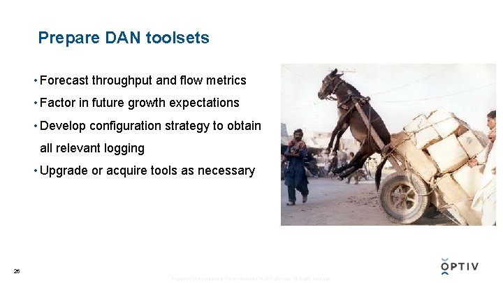 Prepare DAN toolsets • Forecast throughput and flow metrics • Factor in future growth