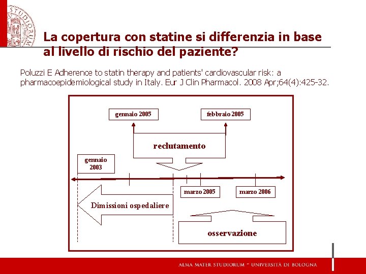 La copertura con statine si differenzia in base al livello di rischio del paziente?