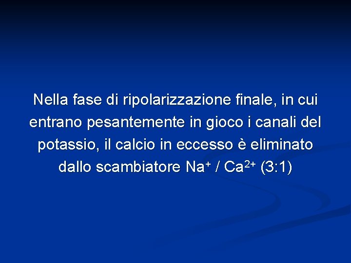 Nella fase di ripolarizzazione finale, in cui entrano pesantemente in gioco i canali del