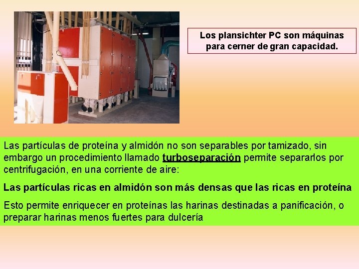 Los plansichter PC son máquinas para cerner de gran capacidad. Las partículas de proteína Los plansichter PC son máquinas para cerner de gran capacidad. Las partículas de proteína