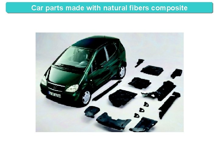 Car parts made with natural fibers composite 