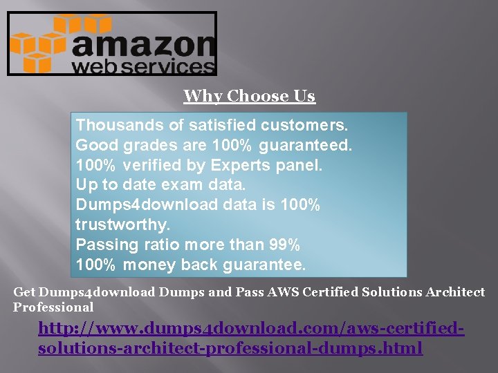 Why Choose Us Thousands of satisfied customers. Good grades are 100% guaranteed. 100% verified