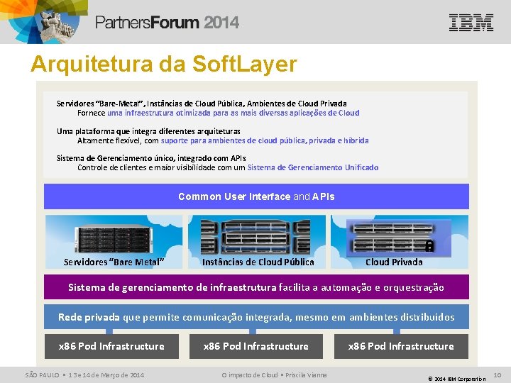 Arquitetura da Soft. Layer Servidores “Bare-Metal”, Instâncias de Cloud Pública, Ambientes de Cloud Privada