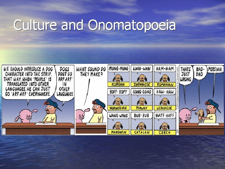 Culture and Onomatopoeia 