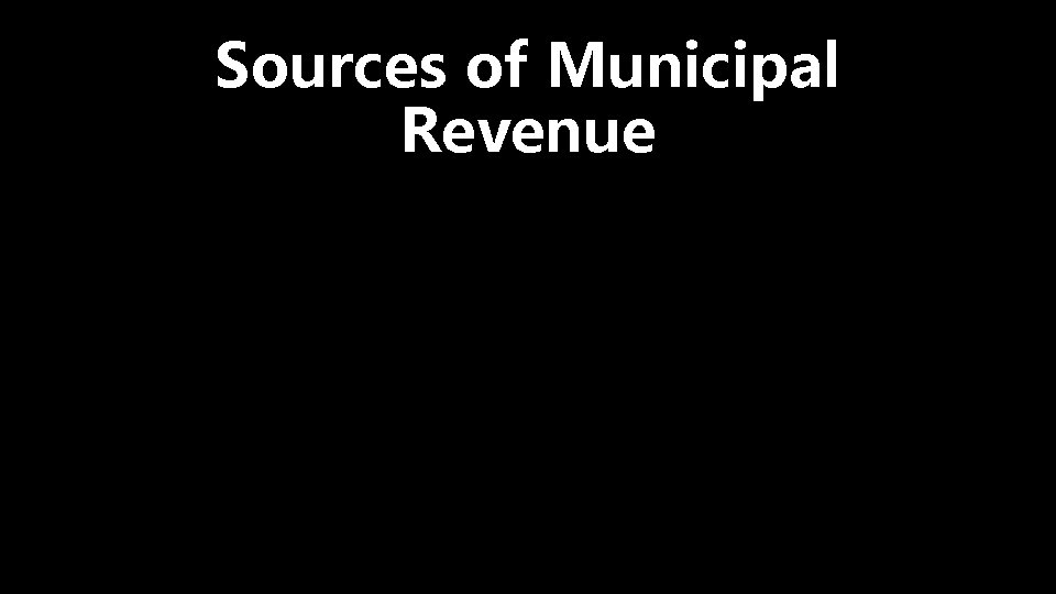 Sources of Municipal Revenue 