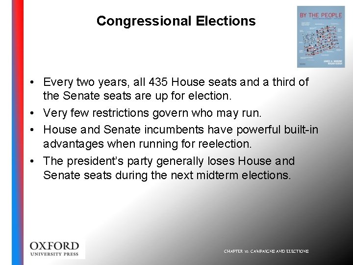 Congressional Elections • Every two years, all 435 House seats and a third of