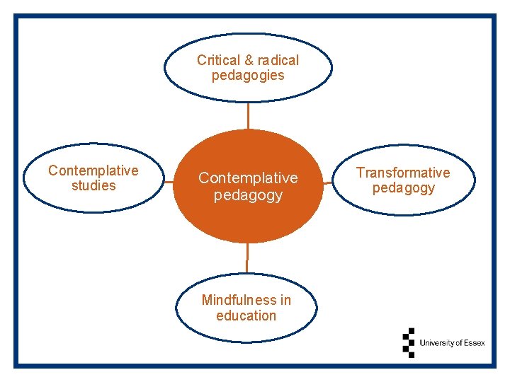 Critical & radical pedagogies Contemplative studies Contemplative pedagogy Mindfulness in education Transformative pedagogy 