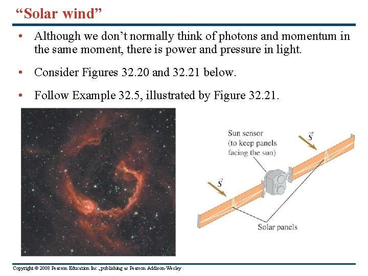 “Solar wind” • Although we don’t normally think of photons and momentum in the “Solar wind” • Although we don’t normally think of photons and momentum in the