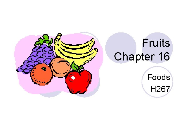 Fruits Chapter 16 Foods H 267 