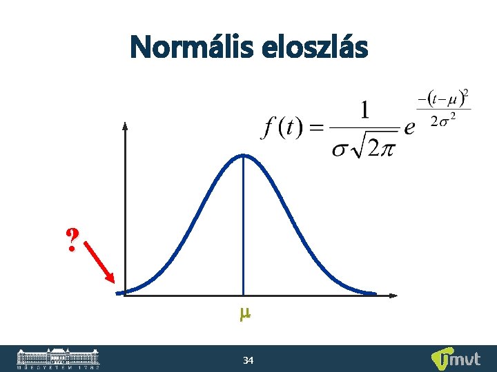Normális eloszlás ? m 34 Normális eloszlás ? m 34