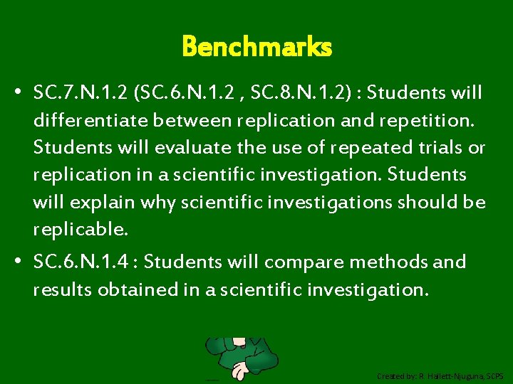 Benchmarks • SC. 7. N. 1. 2 (SC. 6. N. 1. 2 , SC.