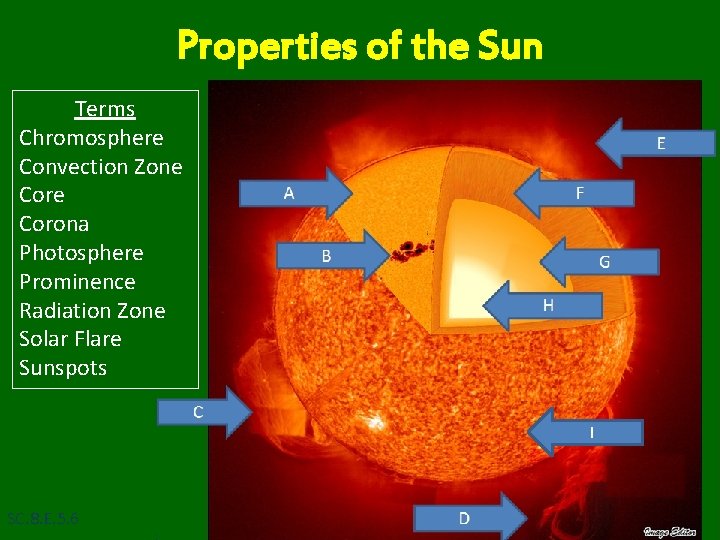 Properties of the Sun Terms Chromosphere Convection Zone Corona Photosphere Prominence Radiation Zone Solar