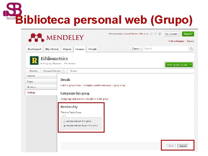 Biblioteca personal web (Grupo) 