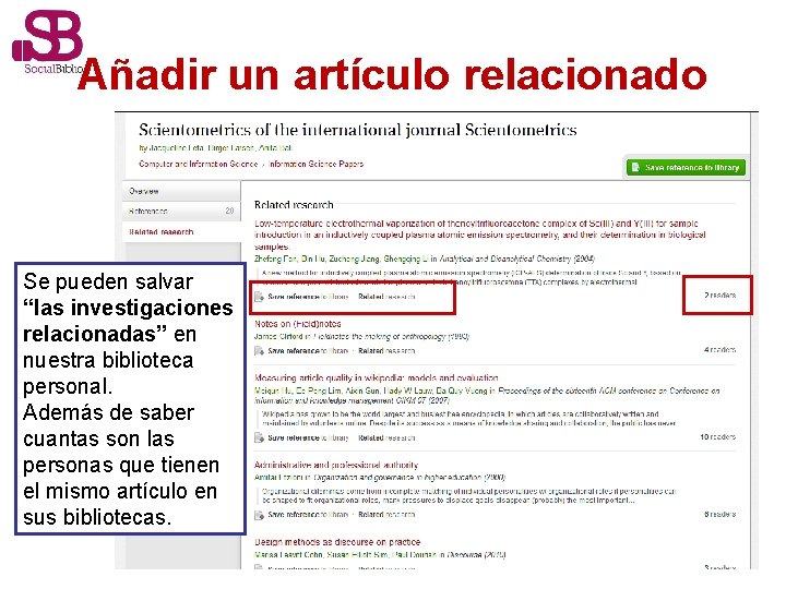 Añadir un artículo relacionado Se pueden salvar “las investigaciones relacionadas” en nuestra biblioteca personal.