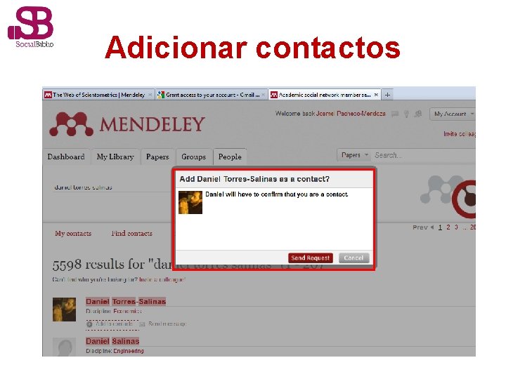 Adicionar contactos 