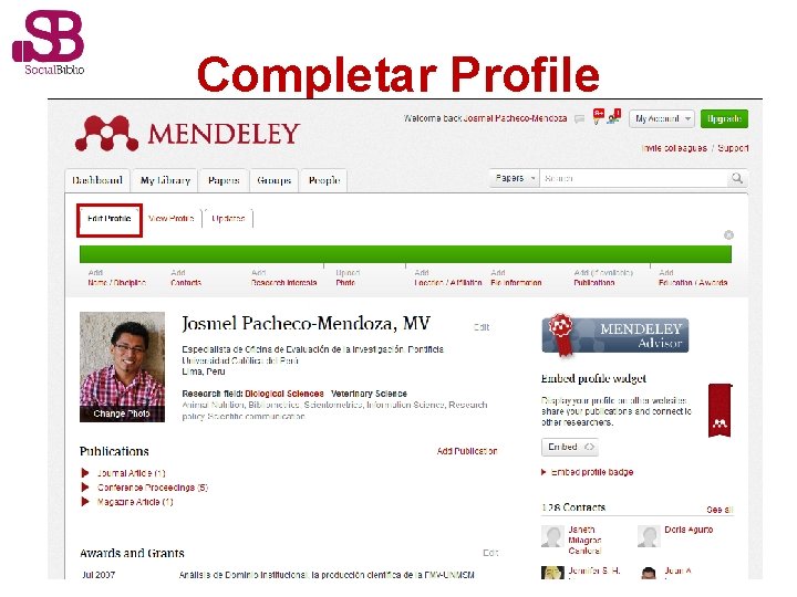 Completar Profile 