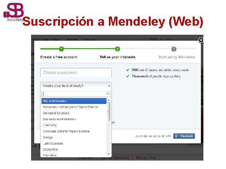 Suscripción a Mendeley (Web) 