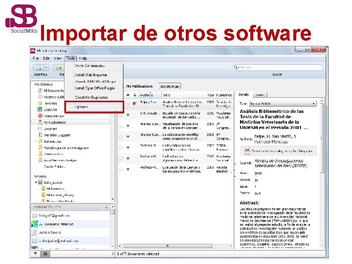 Importar de otros software 