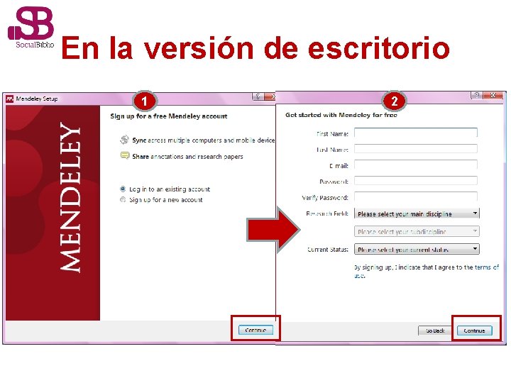 En la versión de escritorio 1 2 
