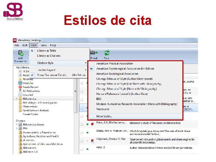 Estilos de cita 