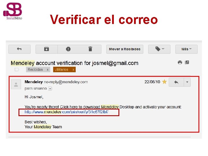 Verificar el correo 
