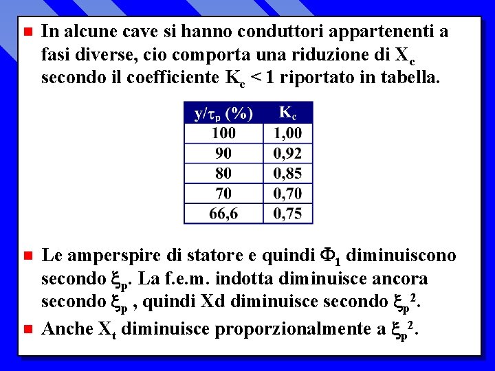 n In alcune cave si hanno conduttori appartenenti a fasi diverse, cio comporta una