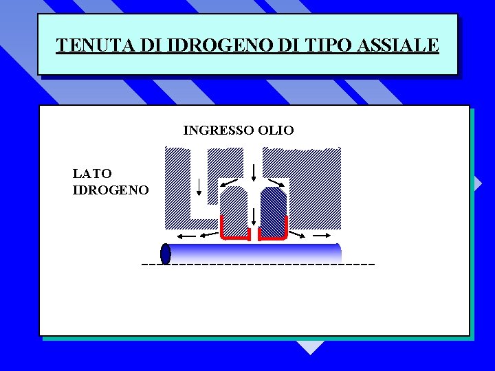 TENUTA DI IDROGENO DI TIPO ASSIALE INGRESSO OLIO LATO IDROGENO 