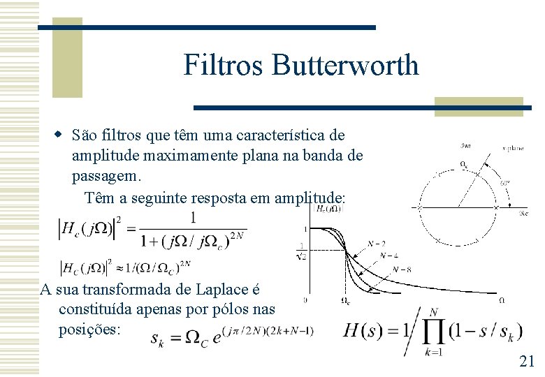 Filtros Butterworth w São filtros que têm uma característica de amplitude maximamente plana na