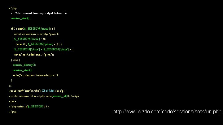 <? php // Note - cannot have any output before this session_start(); if ( <? php // Note - cannot have any output before this session_start(); if (