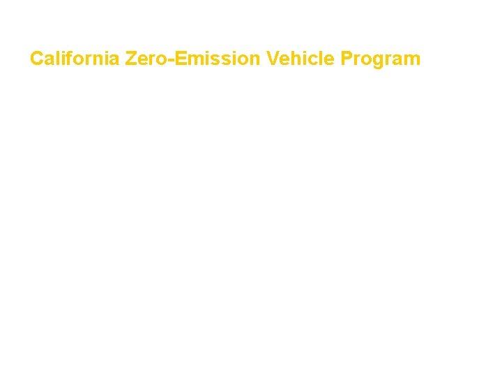 Air Section 1 California Zero-Emission Vehicle Program • In 1990, the California Air Resources