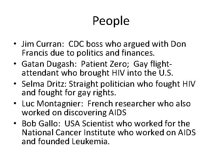 People • Jim Curran: CDC boss who argued with Don Francis due to politics