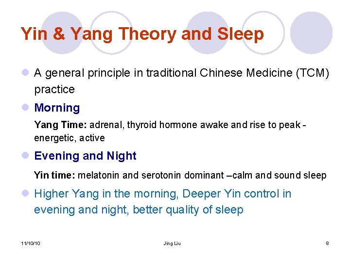 Yin & Yang Theory and Sleep l A general principle in traditional Chinese Medicine