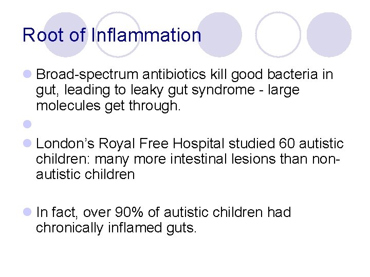 Root of Inflammation l Broad-spectrum antibiotics kill good bacteria in gut, leading to leaky