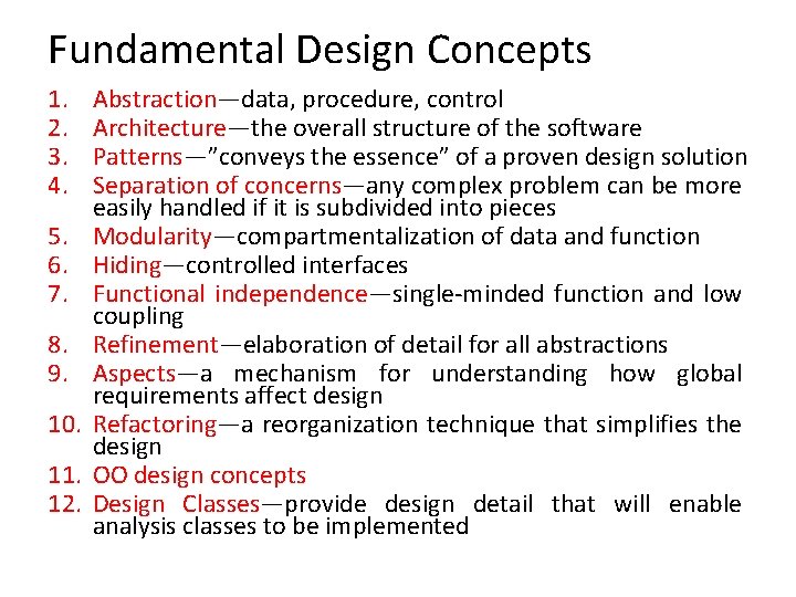 Fundamental Design Concepts 1. 2. 3. 4. 5. 6. 7. 8. 9. 10. 11.
