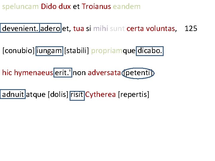 speluncam Dido dux et Troianus eandem devenient. adero et, tua si mihi sunt certa